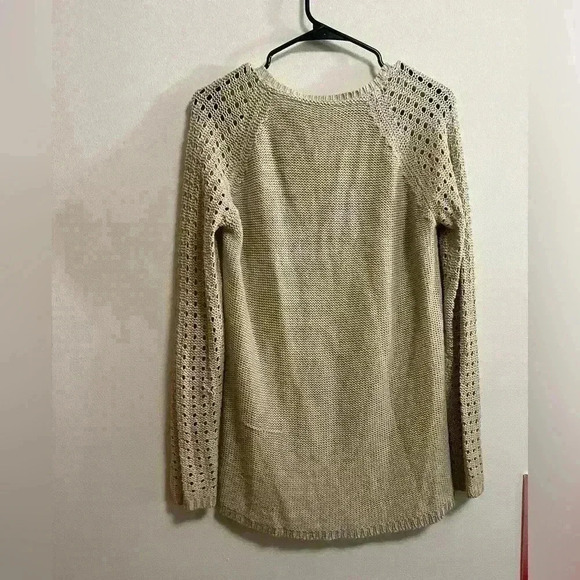 RD Style - Cropped Cream Waffle Knit Pullover Sweater - SIZE M - Picture 4 of 5